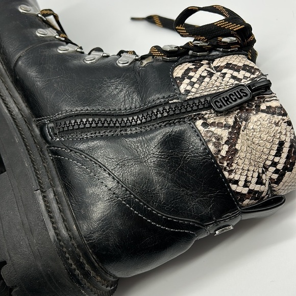 Circus by Sam Edelman Flora Faux Fur‎ Trim Boots Women's 8.5 Combat - Picture 6 of 9